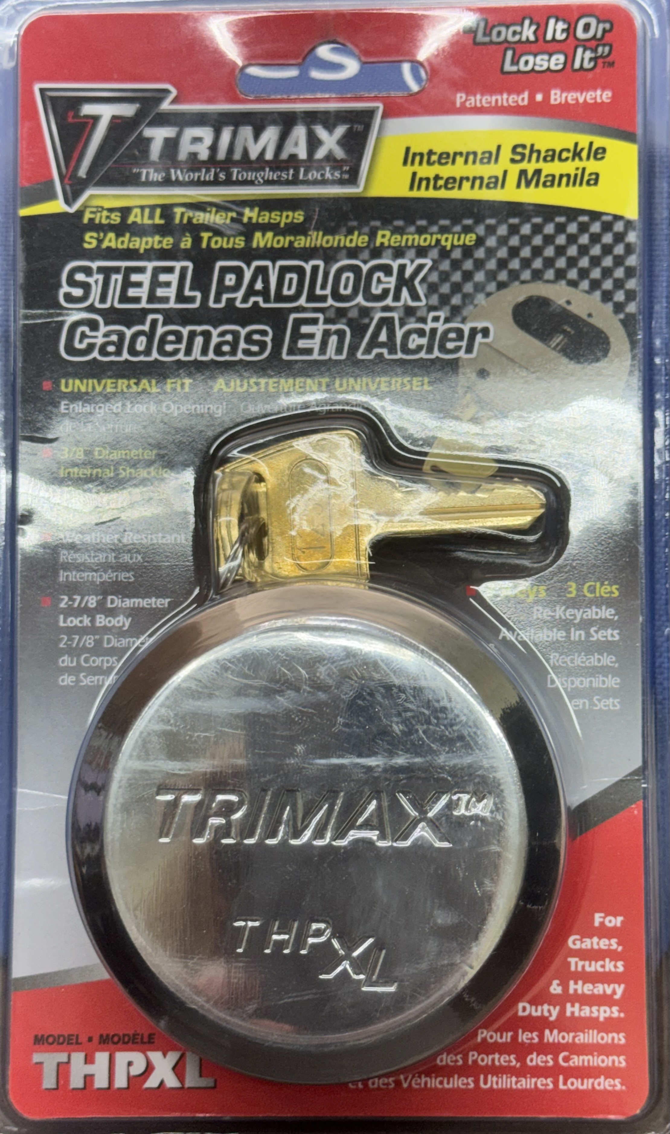 Steel Hockey Puck Style Padlock