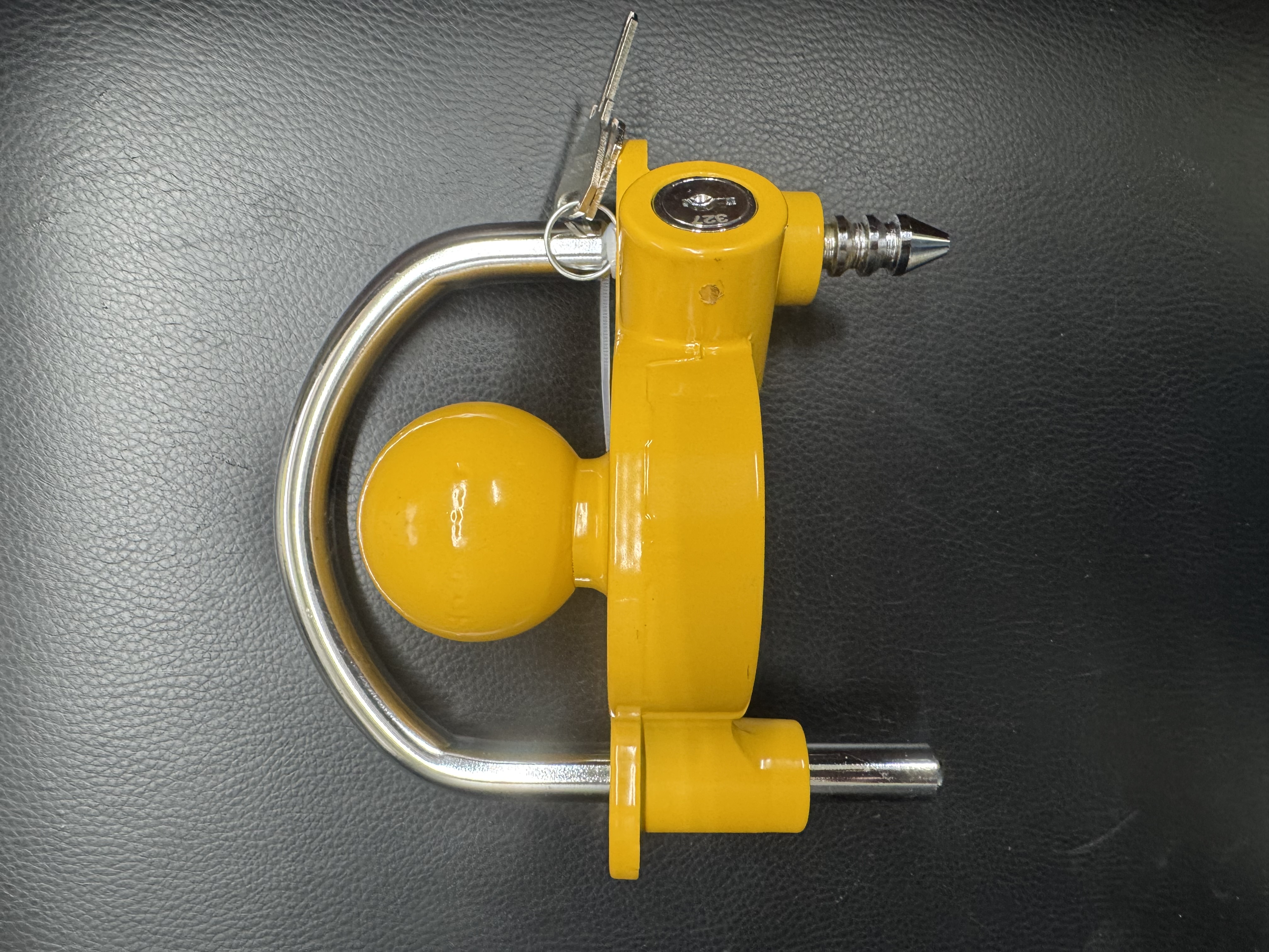 Universal Coupler Ball Trailer Lock, Yellow