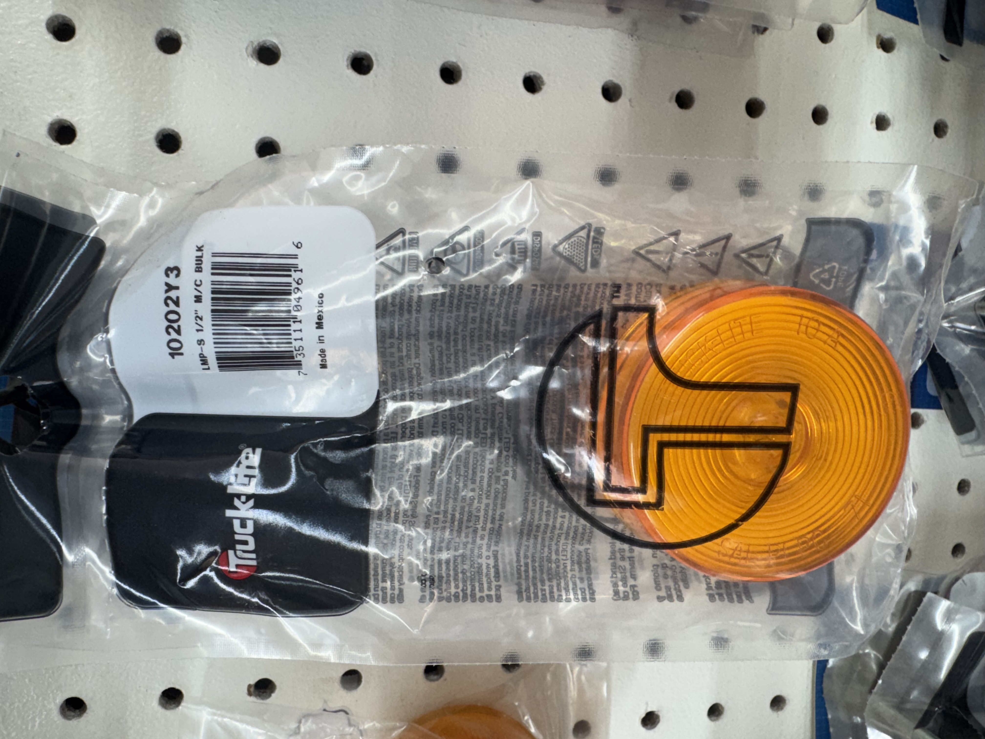 1/2" Yellow Marker/Clearance light
