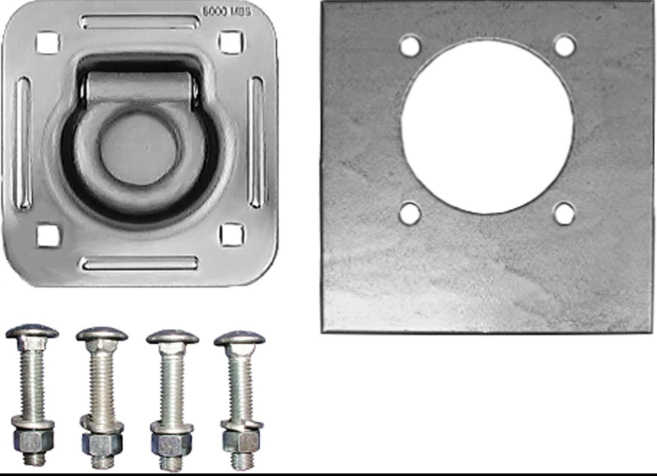 5K Flush Mount d-ring 3/8" bolt down